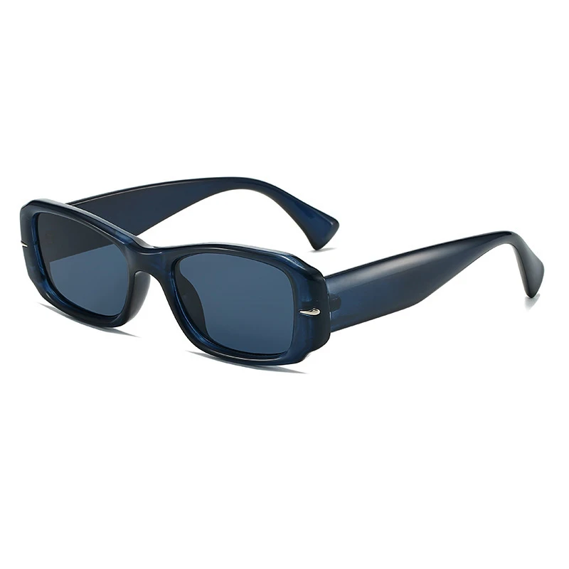 Neue quadratische Sonnenbrille mit Spiegelgläsern, modisch, trendig, im Ins-Stil, Vintage, Retro, bunte Farbtöne für Damen und Herren