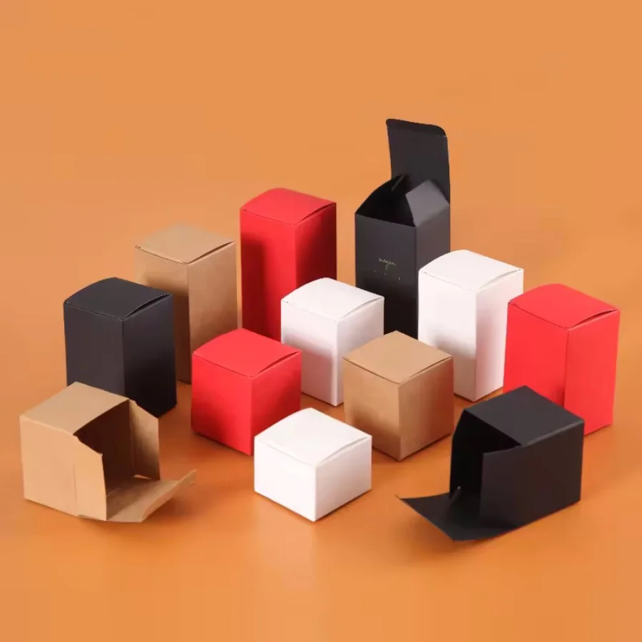 10/30PC Folding Small Gift Boxes Cosmetics Paper Box Candle Aromatherapy Candy Party Business Packaging Universa