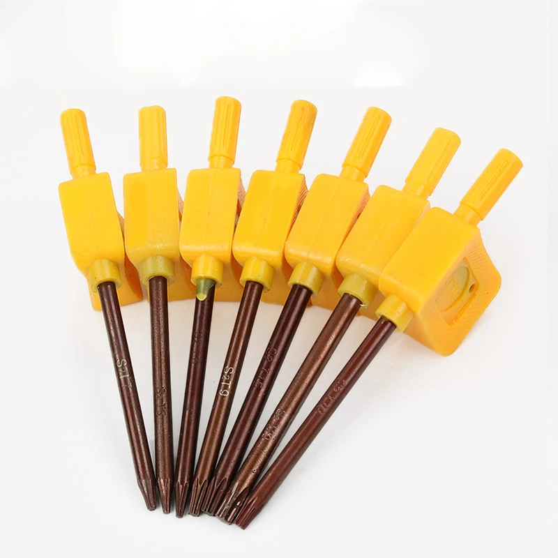 10pcs Yellow Flag Torx Wrench T6 T7 T8 T9 T10 T15 T20 Screw wrench Machine Tool Accessories Components