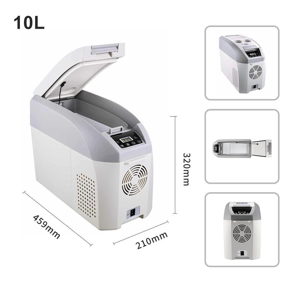 10L 14L 17L Armrest Fridge Portable Freezer 12 For Volt Caravan Refrigerator With LED Light