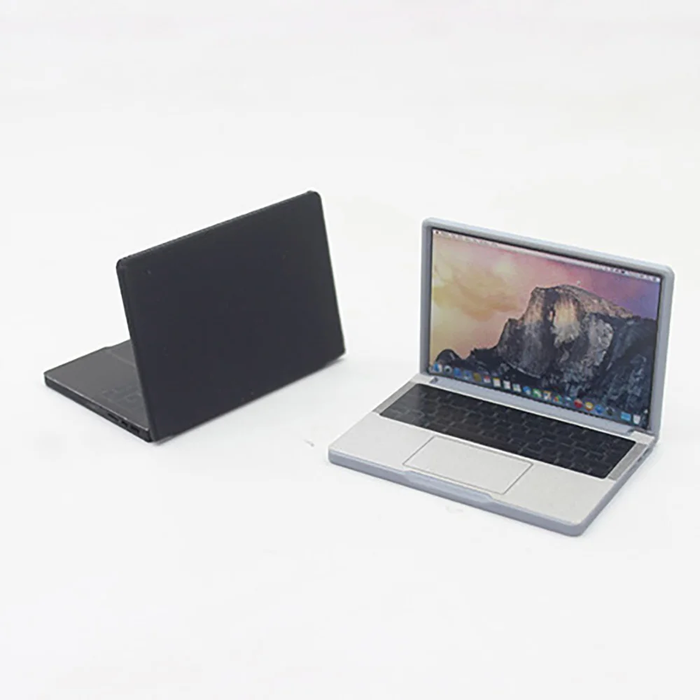 1/6 دمية مصغرة قابلة للطي كمبيوتر محمول دفتر الكمبيوتر ل Blyth OB11 دمية المشهد اكسسوارات الديكور لعبة