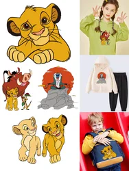 Disney The King Lion Iron-on transfers for clothing DIY patches for children clothes stickers