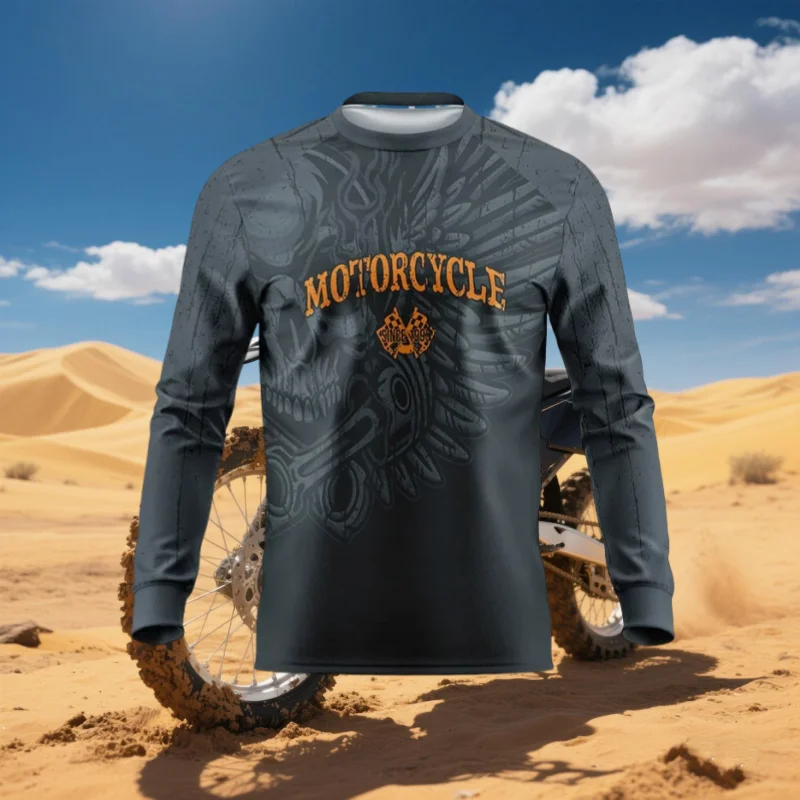 

Motorcycle Cycling Suit Long Sleeve Retro Mesh Breathable Quick Drying Mountain Bike Locomotive Racing Sports Long Sleeve