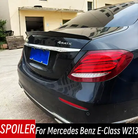2016-2022 메르세데스 벤츠 E 클래스 W213 E200 E260 E300 E63S 4 도어 뒷 트렁크 리드 부츠 Ducktail 스포일러 날개 자동차 액세서리