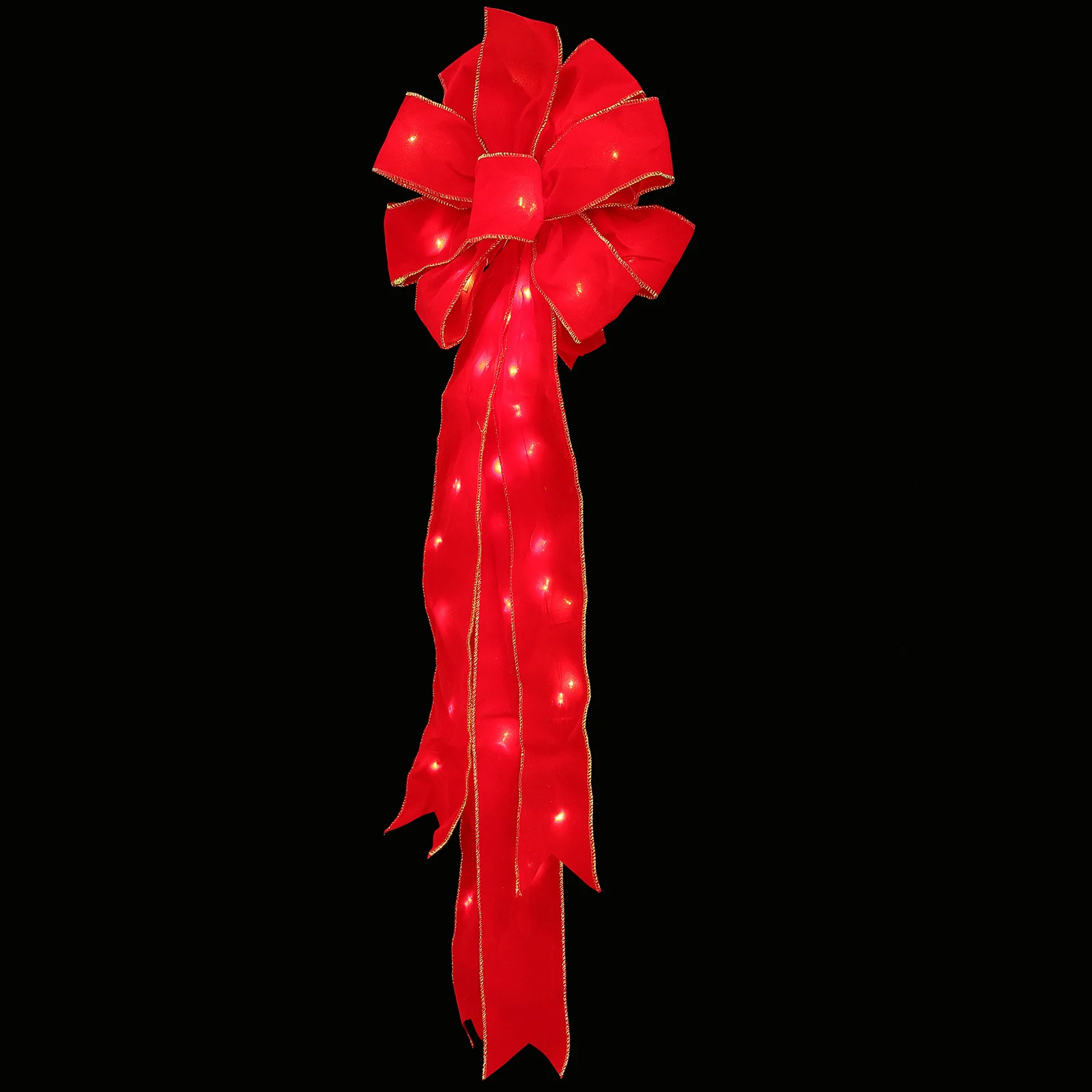 

Christmas Light Bowknot Decoration Premium Material Xmas Tree Hanging Pendant Bright Colorful Xmas Party Decor