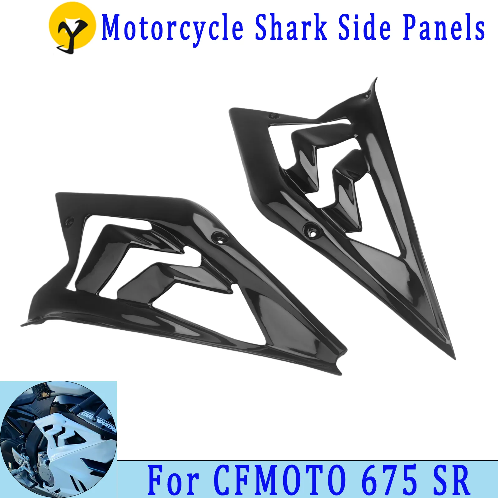 

Motorcycle Side Engine Guard Cover, Fairing Panel, Frame Guard, Protective Cover, Shark Side Panel, For 675SR-R, 675SR, 675 SR,