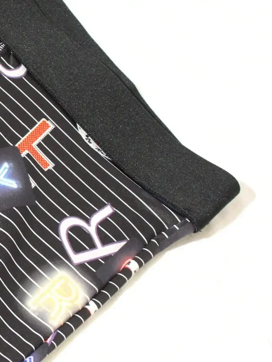 

5 Pcs Mens Letter Print Boxer Shorts With Striped Pattern