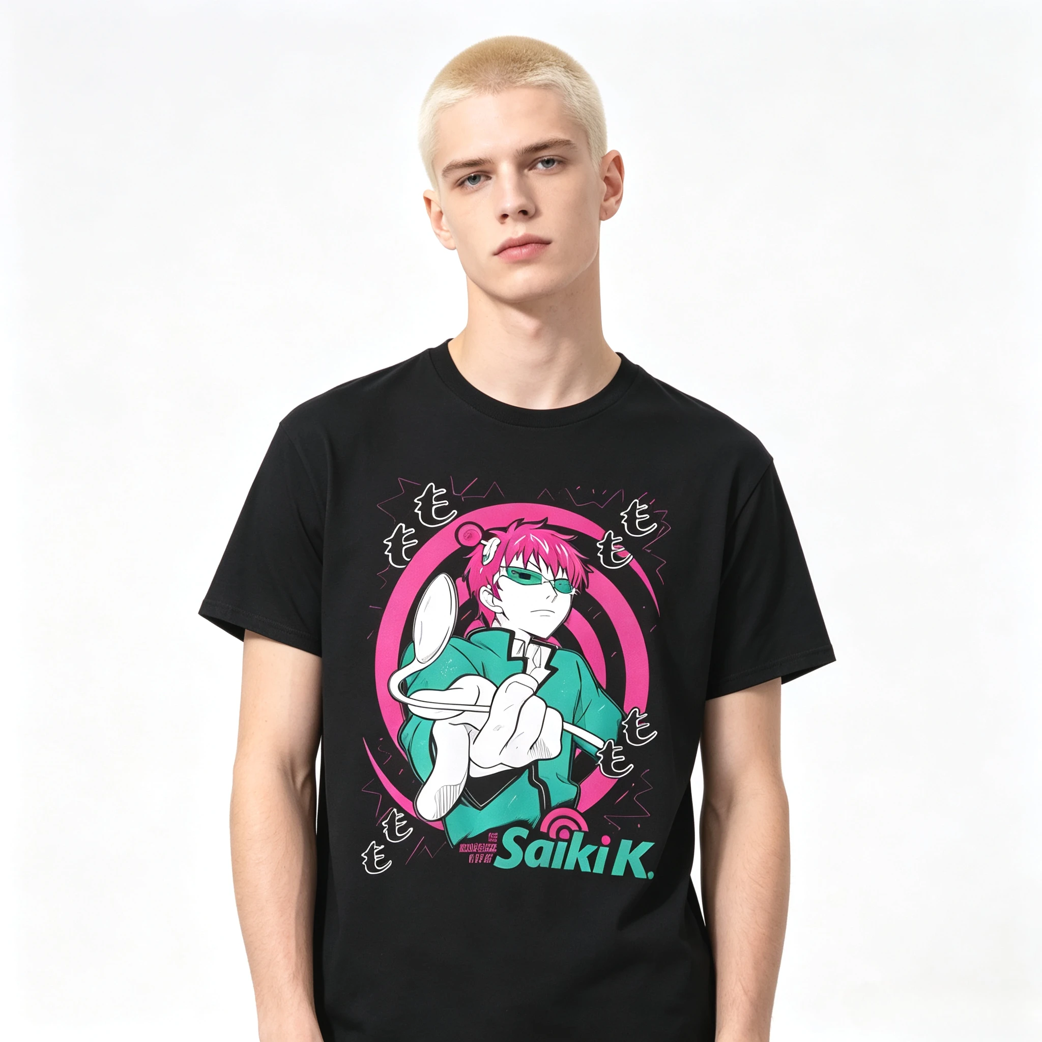 Summer Hot Sale Japanese Comedy Anime Saiki K Print T‑Shirt Men Women Streetwear Oversized T-shirt Cotton Gothic Round T-shirt