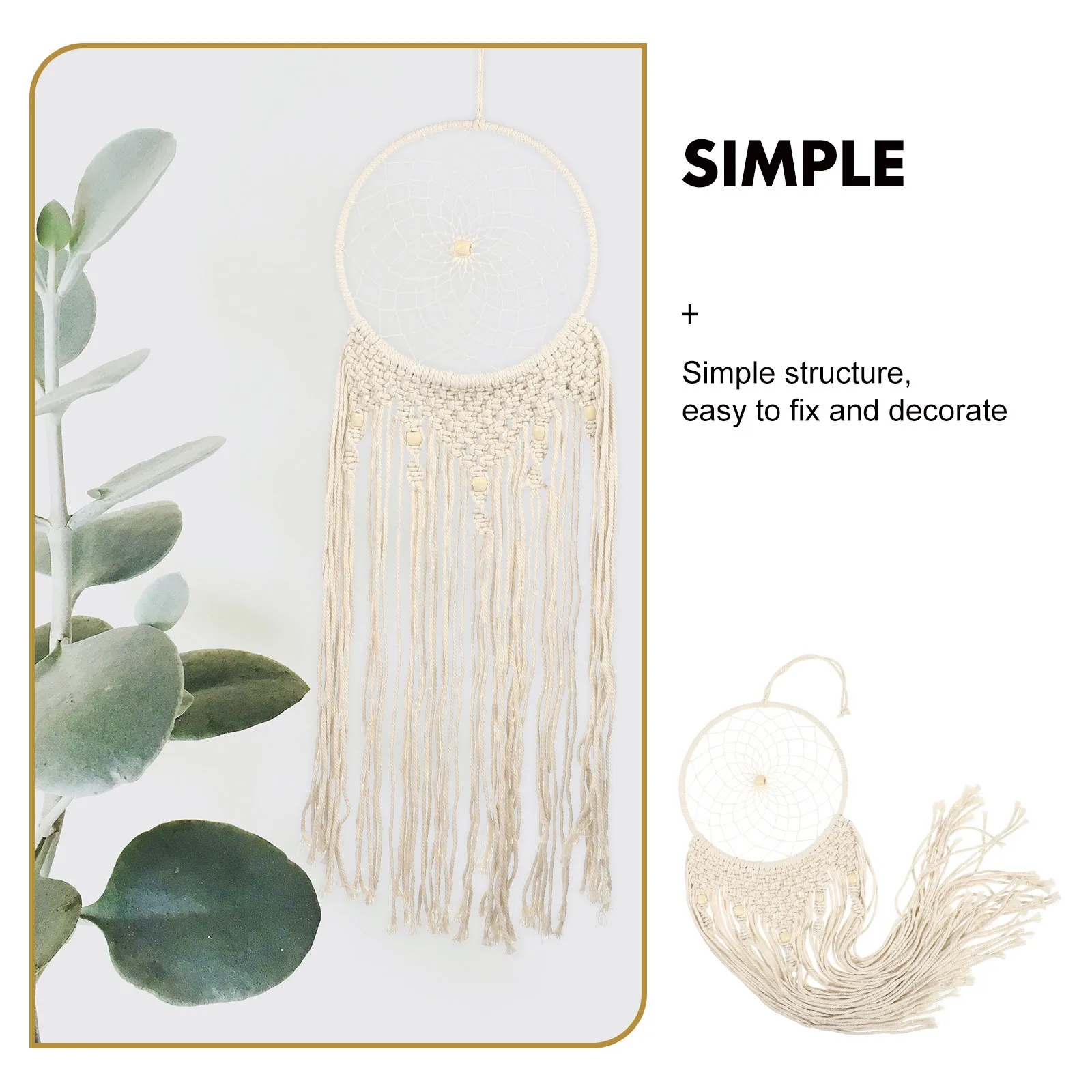 

Hand-Woven Dreamcatcher Pendant with Chic Tassel Design for Living Room Bedroom Nursery Wall Decor Creative Tapestry Hanging