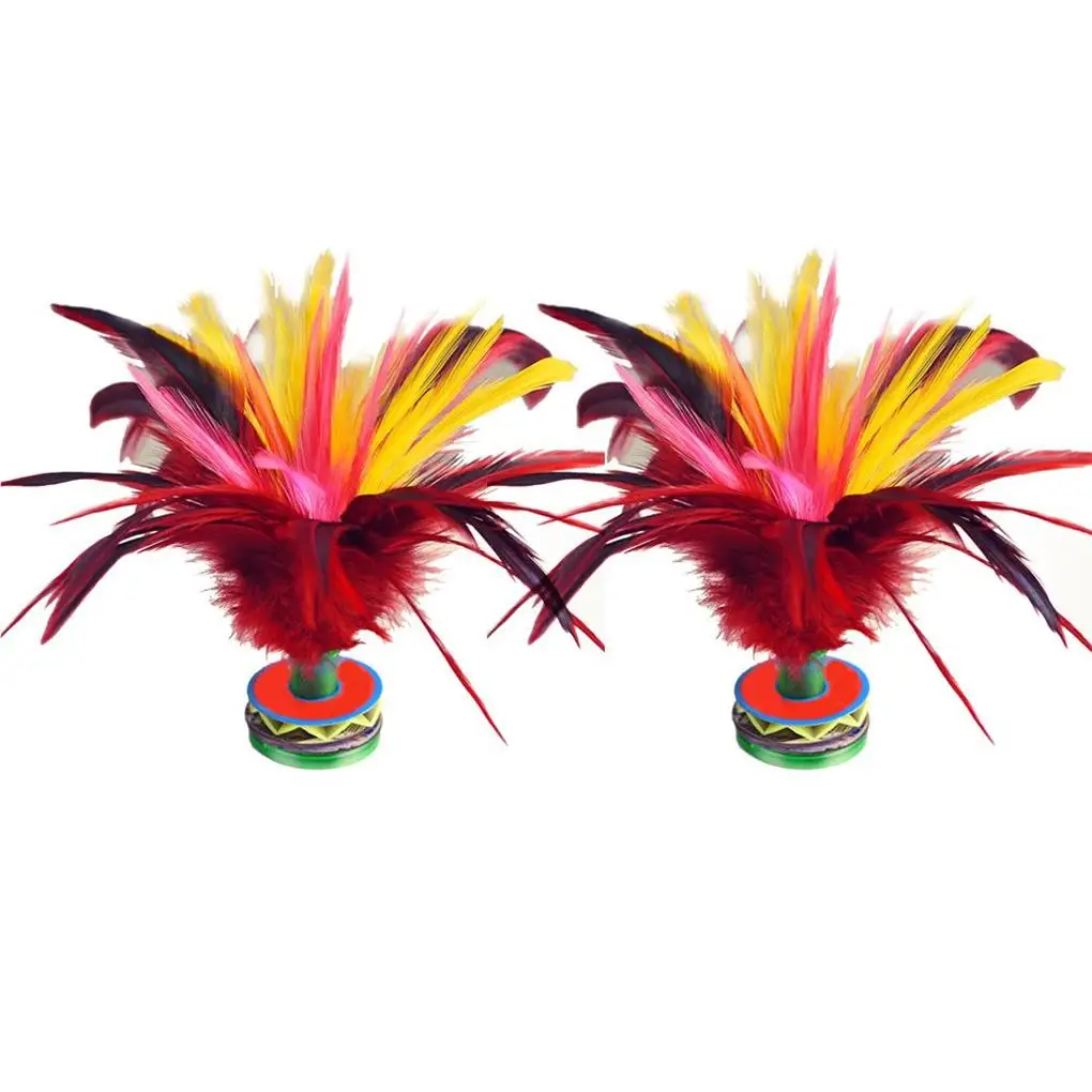 

2 Pieces Colorful Chinese Shuttlecock Interesting Foot Sports Playthings Adults Children Outdoor Kicking Shuttlecocks Toys