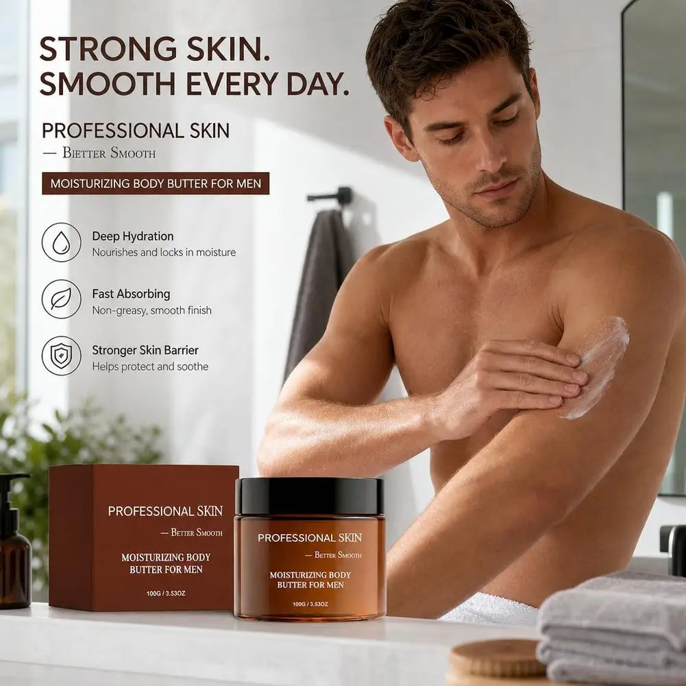 100g Skin Men Pheromone Body Butter Shea Deeply Smooth Butter Nourishing Moisturizer Dry Skin Care Body Cream