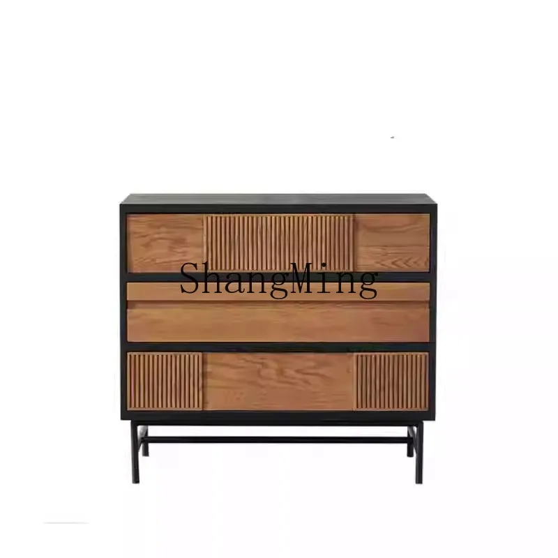 CL antique chest, simple ash wood, entrance cabinet, living room storage, dining side, bedroom solid wood storage