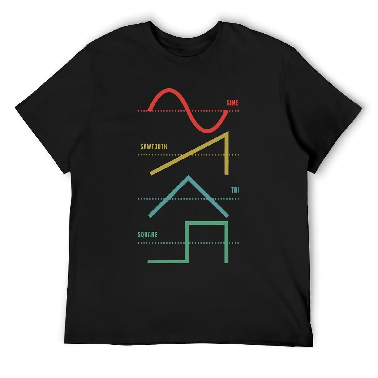 Vintage Analog Synthesizer Techno Waveform Synth Nerd T Shirts Graphic Streetwear Short Sleeve Birthday Gifts Summer T-shirt