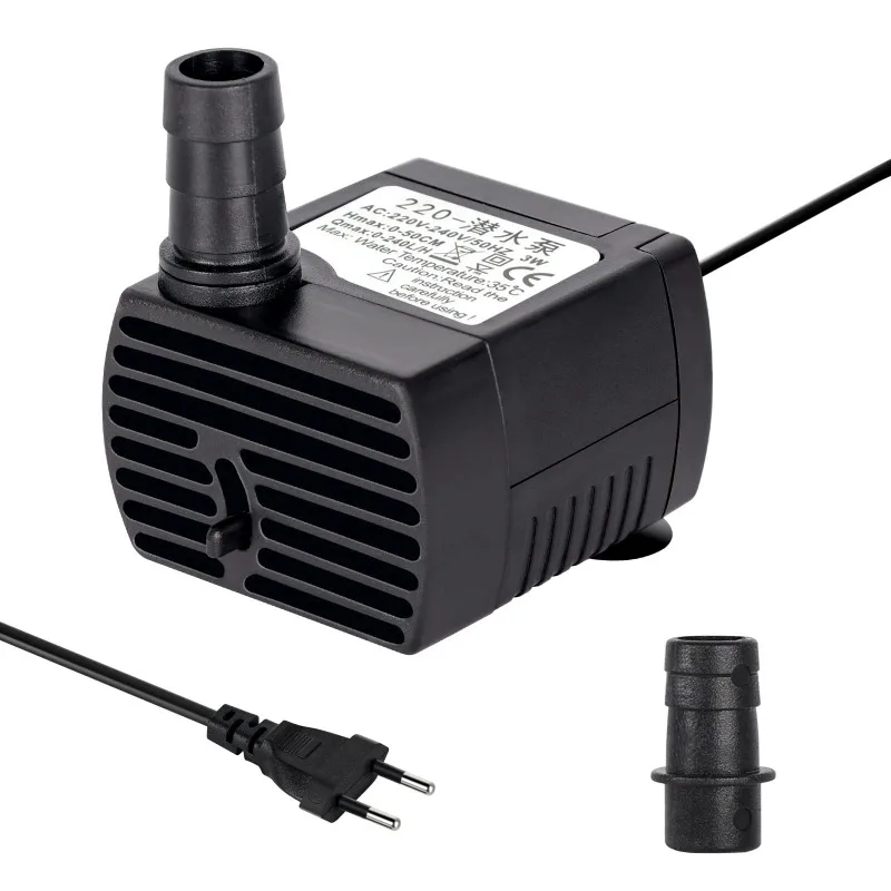 Pompe à eau submersible 3/5/10/15/25W EU220v US110V, pour jardins aquatiques et systèmes hydroponiques, fontaines de table pour aquarium