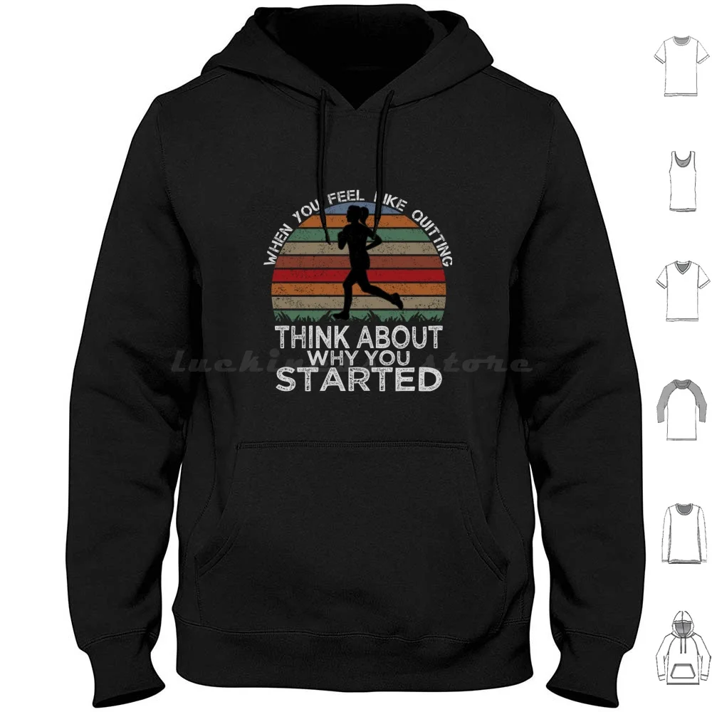 Gym Motivation Workout Fitness Inspirational When You Feel Like Quitting Hoodie Cotton Long Sleeve