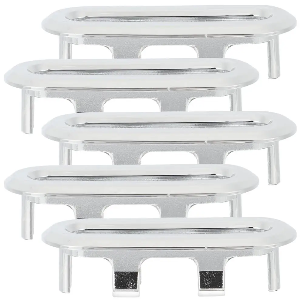 

5 Pcs Oval Sink Overflow Cover Plastic Durable Basin Hole Cap Replacement Trim Ring Drain Cap For Fixture Basin Overflow Cover