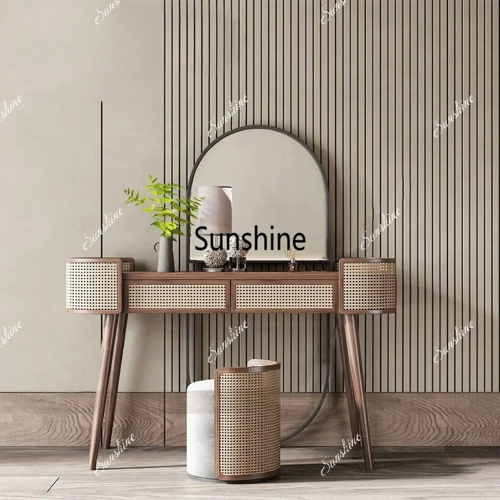 Nordic solid wood makeup table bedroom B & B hotel modern simple small apartmentT*