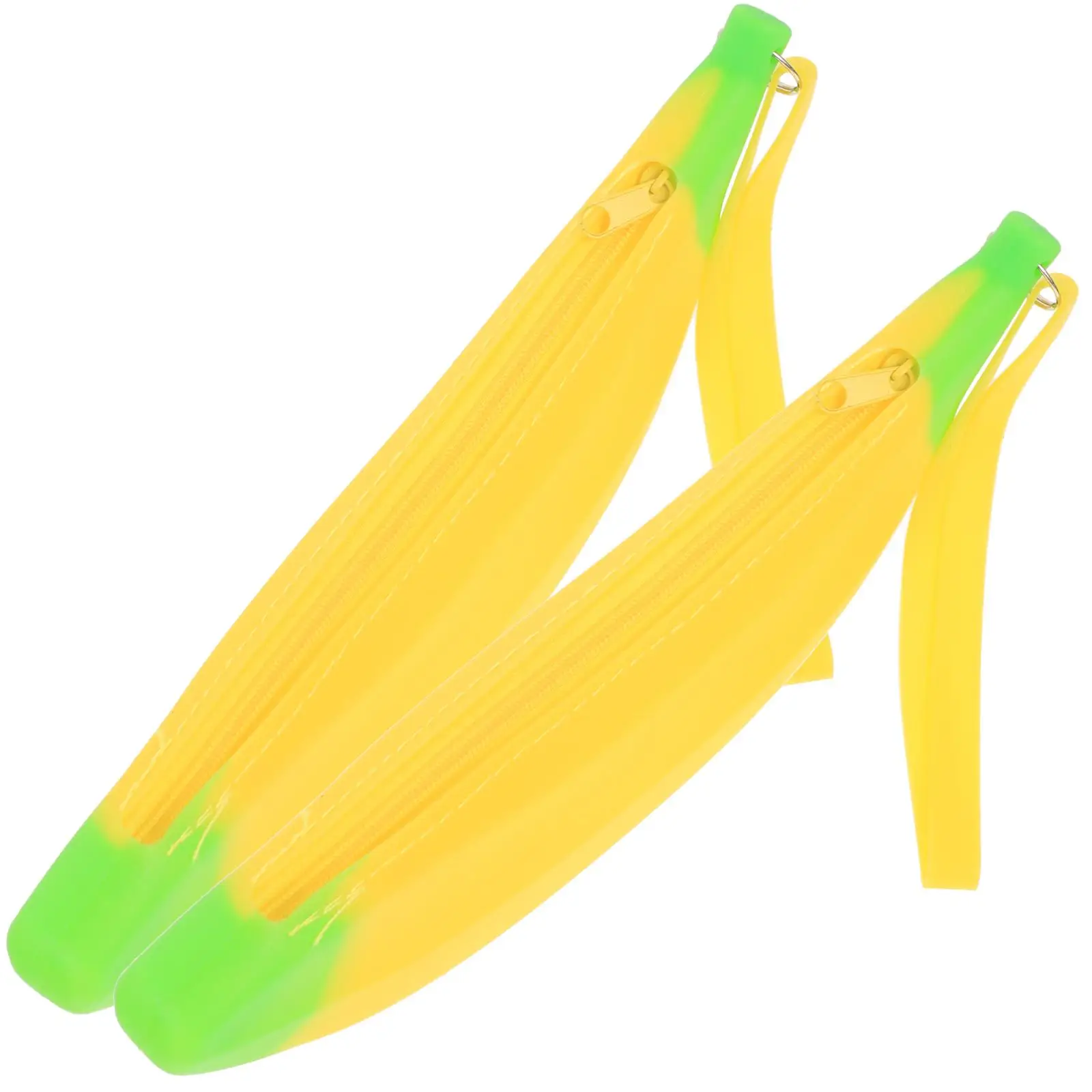 

2Pcs Banana Pencil Case Large Capacity Silica Gel Stationery Organizer Cute Kids Gift School Supplies Zipper Pouch