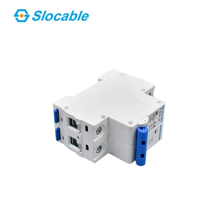 Slocable TUV CE ได้รับการรับรองมาตรฐาน IEC 2P 500V 10A 16A เบรกเกอร์32A 63A กันน้ำได้ MCB DC