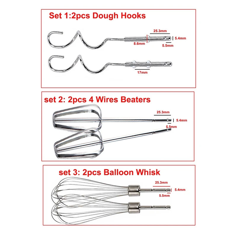 Juego de piezas de mezclador de huevos eléctrico, batidor de huevos, traje para batidor de globos eléctrico, accesorios de cocina, piezas de mezclador de licuadora