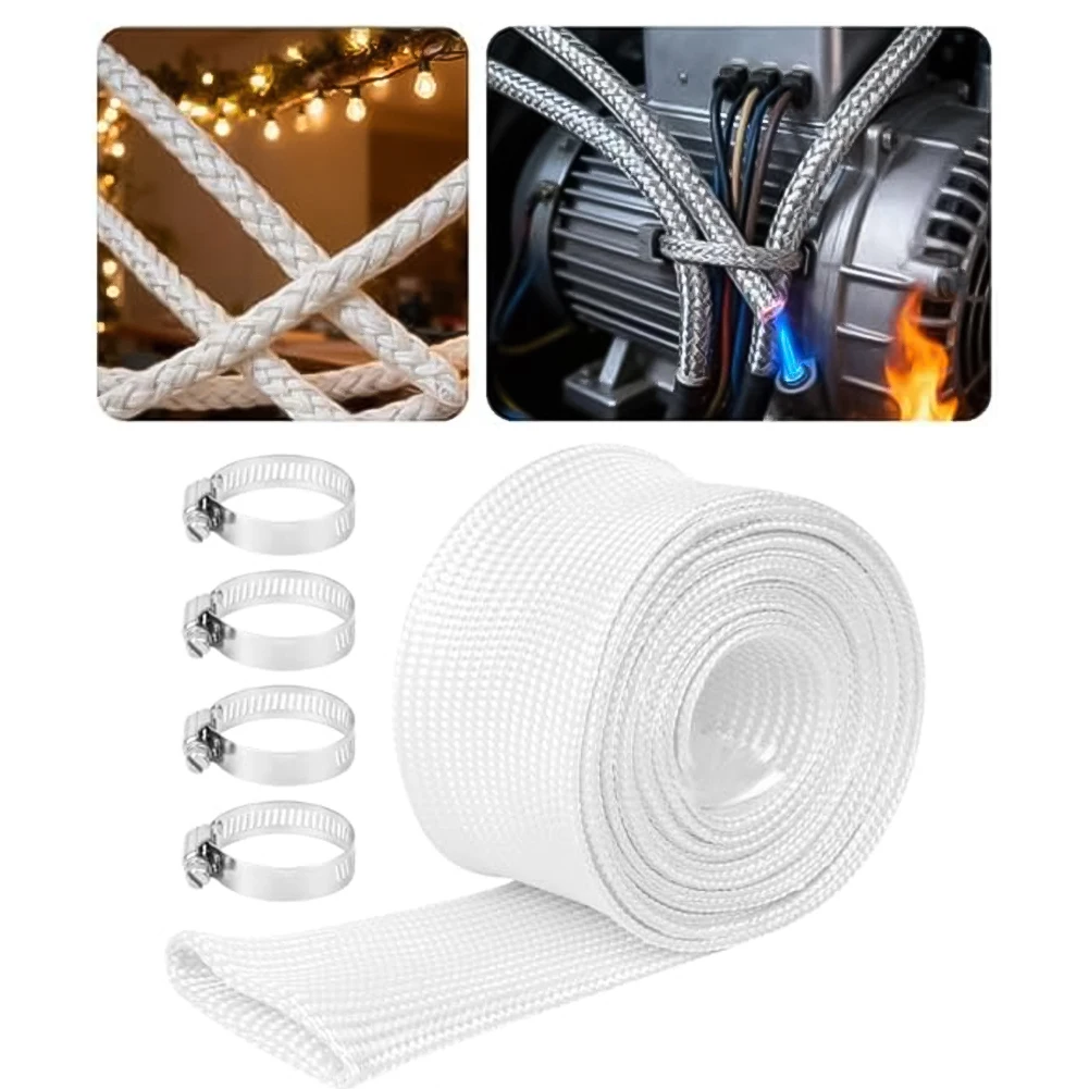 

Термозащитный рукав из стекловолокна для выхлопной трубы с 4 зажимами