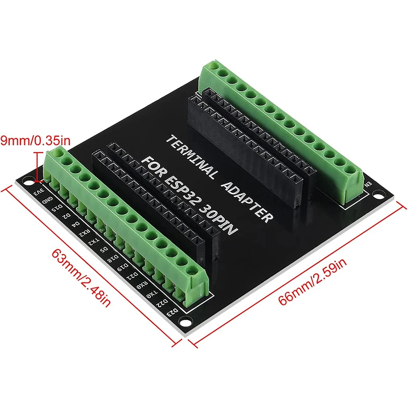 Scheda breakout ESP32 da 3 pezzi GPIO 1 in 2 compatibile con 30 pin ESP32S Scheda di sviluppo ESP32 Chip ESP-WROOM-32 per Arduino