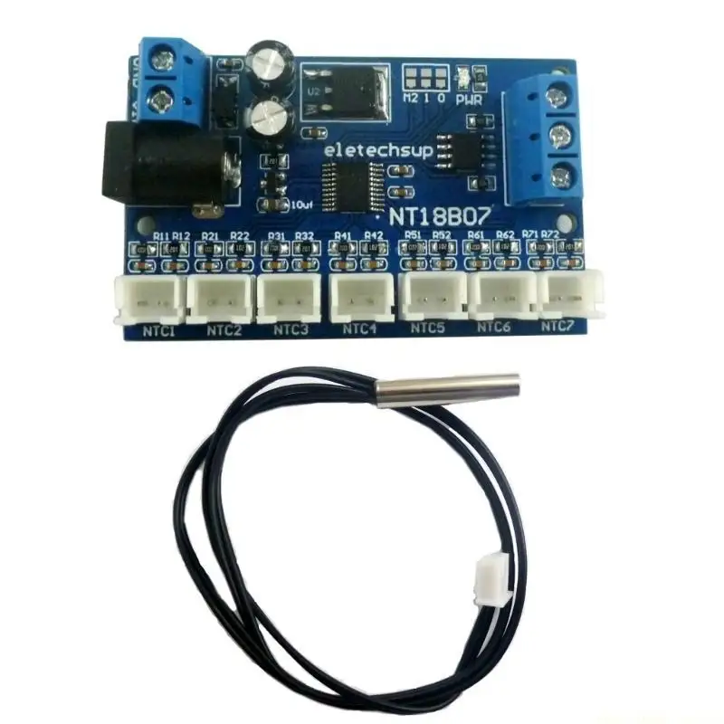 F62C 7CH DC12V RS485 NTC Thermistor Temperature Modbus Rtu Remote Acquisition