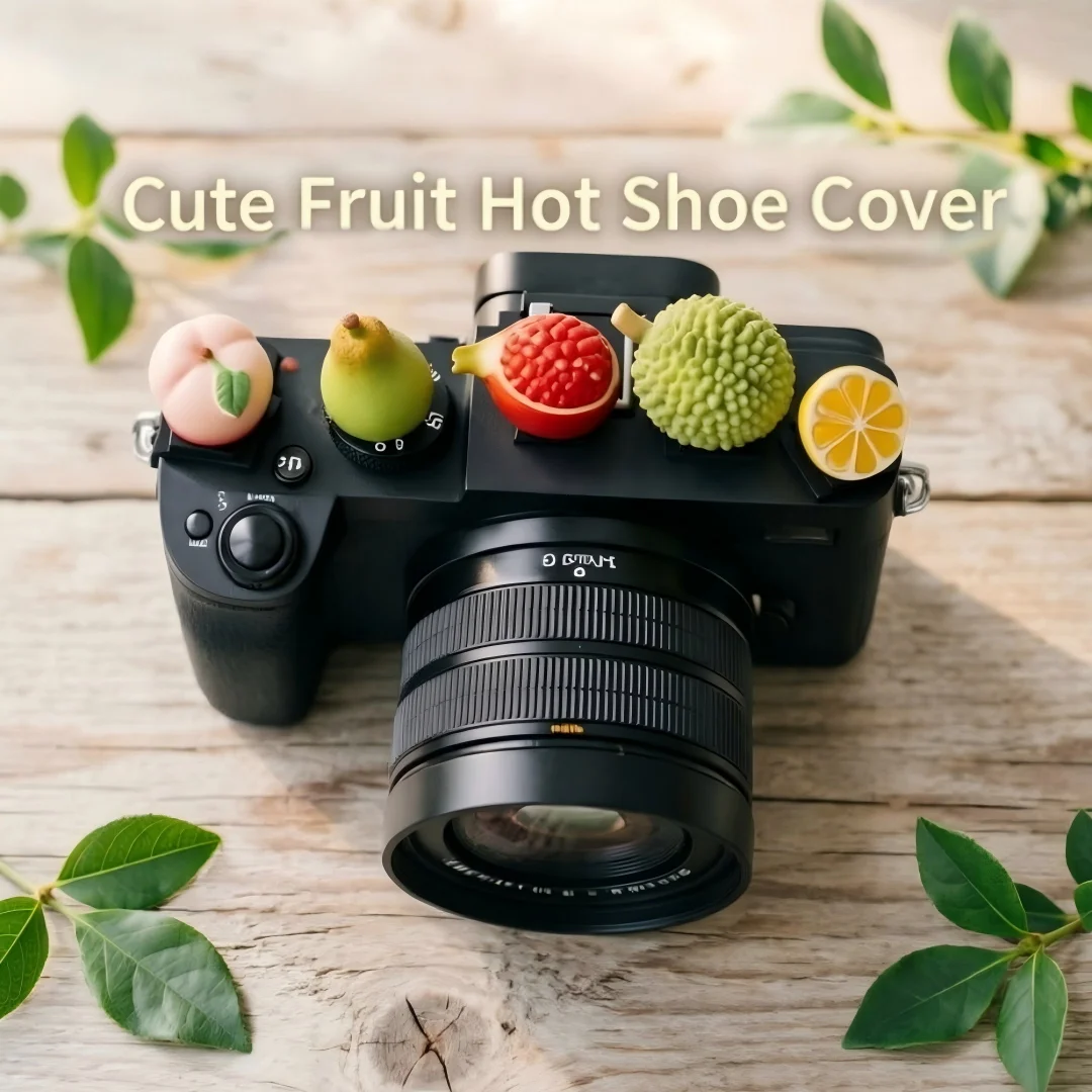 Cute Fruit Series Hot Shoe Cover for Leica Q2 Fuji X100V X-T5 Sony ZV-1 Canon EOS R5 Nikon Z5 Camera Accessories view 2