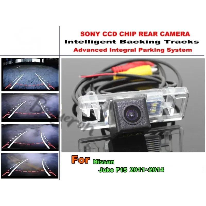 For Nissan Juke F15 2011~2014 Intelligent Dynamic Tracks Rear View Reverse Backup Trajectory Camera Night Vision