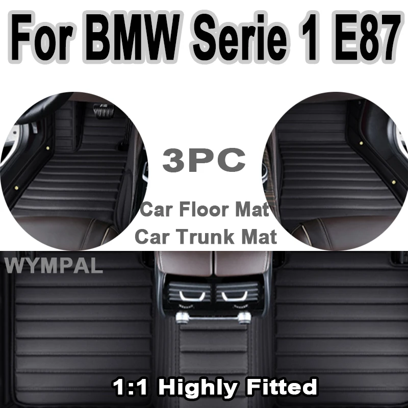 

Роскошные автомобильные коврики на заказ для BMW Serie 1 E87 2007 2008 2009 2010 Авто Роскошные кожаные мужские и женские автомобильные коврики Full Cove