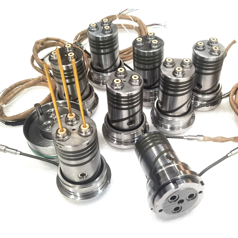 Multi-nozzle tip valve gate hot runner system for household product injection mold