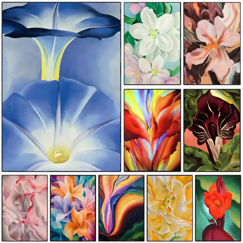 visionary artist G-Georgia O'Keeffe Poster Modern Home Decoration Interior Design & Contemporary Wall Art Collection