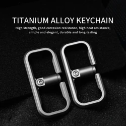 Titanium Alloy Buckle Square Personalized Creativity Key Chain Hangings Connector Outdoor EDC Mini Gift