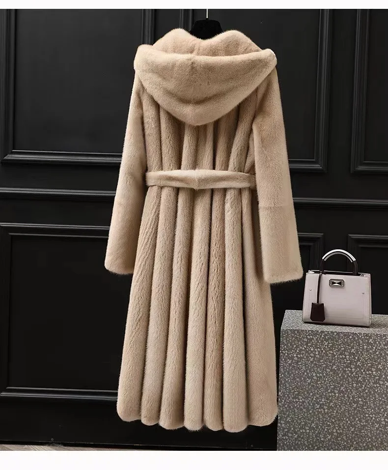 Women\'s dress Winter sweaterThe new Haining long fur coat for women Autumn-winter thick warm fashion faux fur mink coat