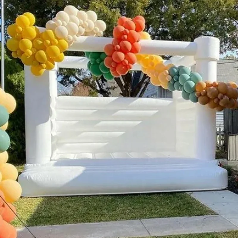 Hot Sale Wedding Party Used Inflatable Wedding Bouncer Jumping Bouncy Castle Inflatable White Castle Bounce House