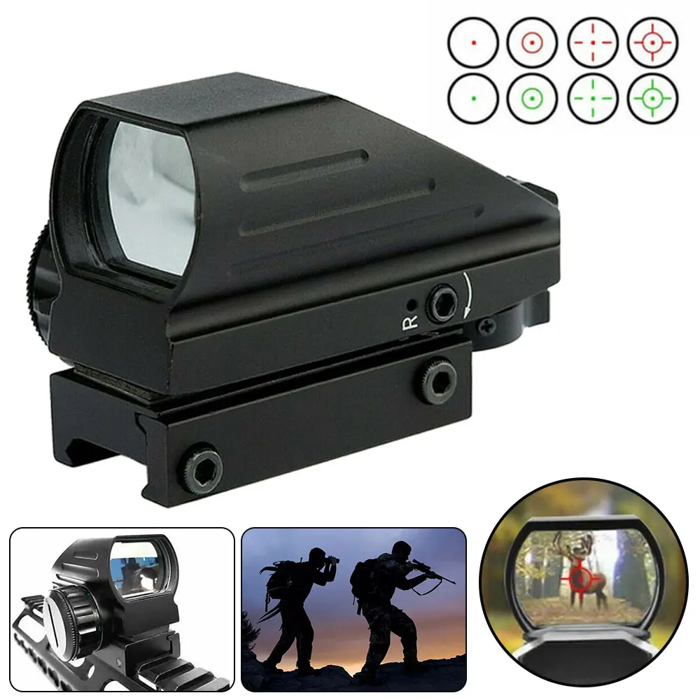 

Holographic sight four change point red/green dual light outdoor equipment silver film/20MM card slot