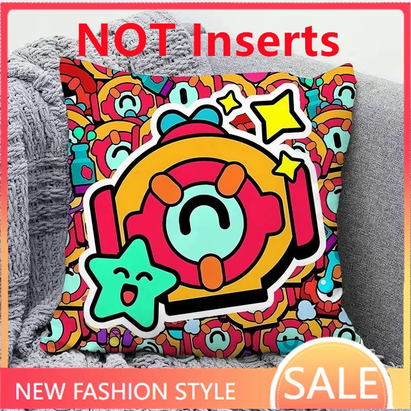 Anime Figures Printing Throw Pillow Case Square Pillow Kawaii Anime Soft Waist Sofa Cushion Throw Bedroom Pillows for Bedding