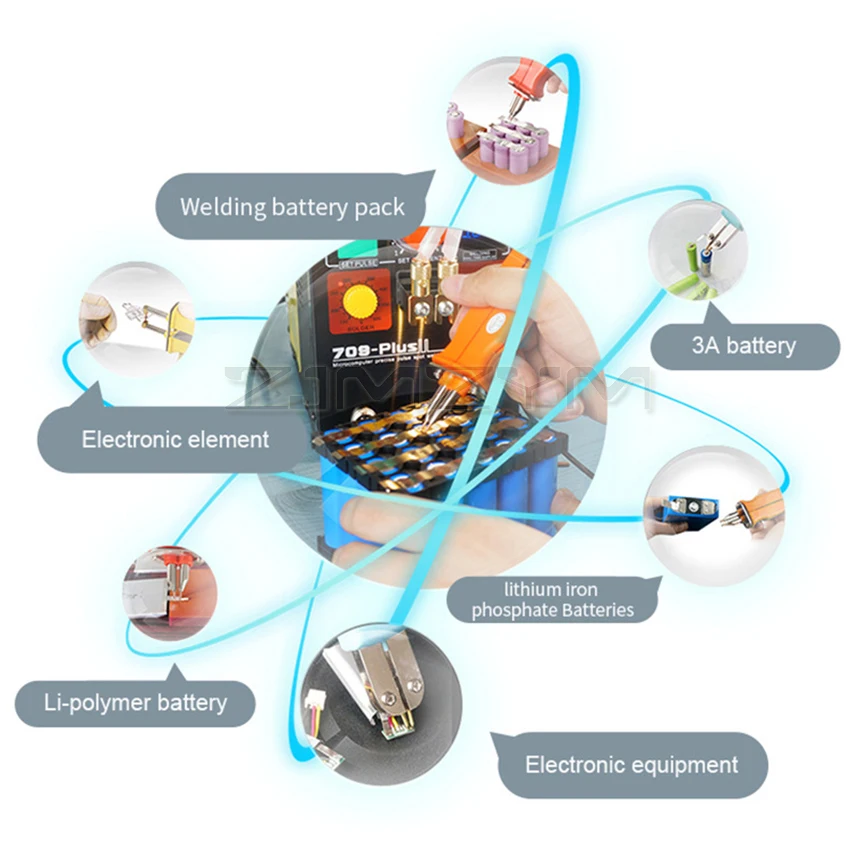 SUNKKO 4.3KW 709Plus Spot Welding Machine With Remote Soldering Pen Electric Soldering Iron Spot Welder For Battery Pack Welding