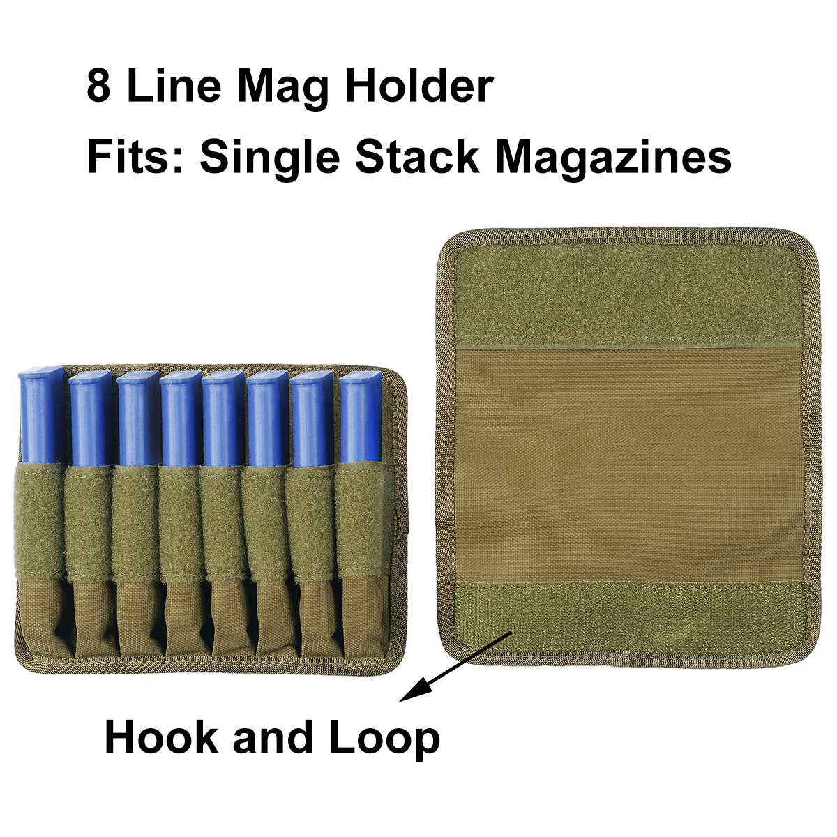 TAFTACFR Tactical Line Magazine Pouch,Molle con alette rimovibili, supporto per munizioni Mag adatto