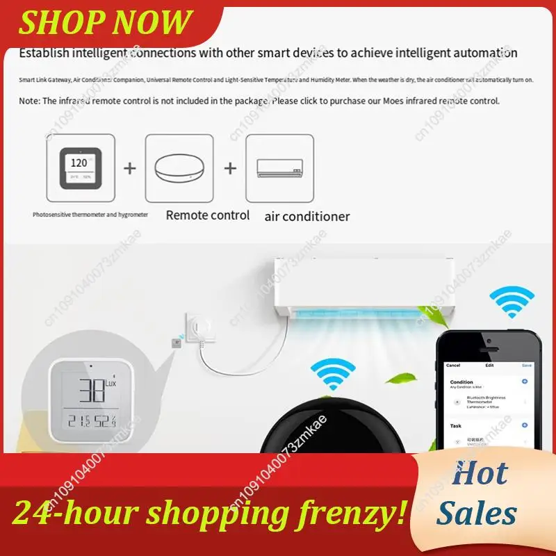 

Ежедневная распродажа, термометр, детектор температуры, влажности, яркости, датчик, умный Bluetooth Mesh Light, Tuya Smart App Control