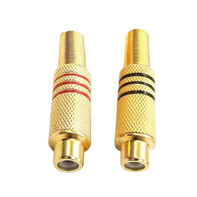 5/20/100PCS Gold Plated RCA Connectors Female Plug Adapter Solder Type for Audio Cable Plug Socket Adapters Video CCTV Camera