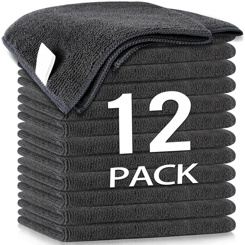 Thicken Microfiber Cleaning Cloths Lint Free Microfiber Cleaning Towel Cloths Reusable Cleaning Towels Absorbent for Car Window