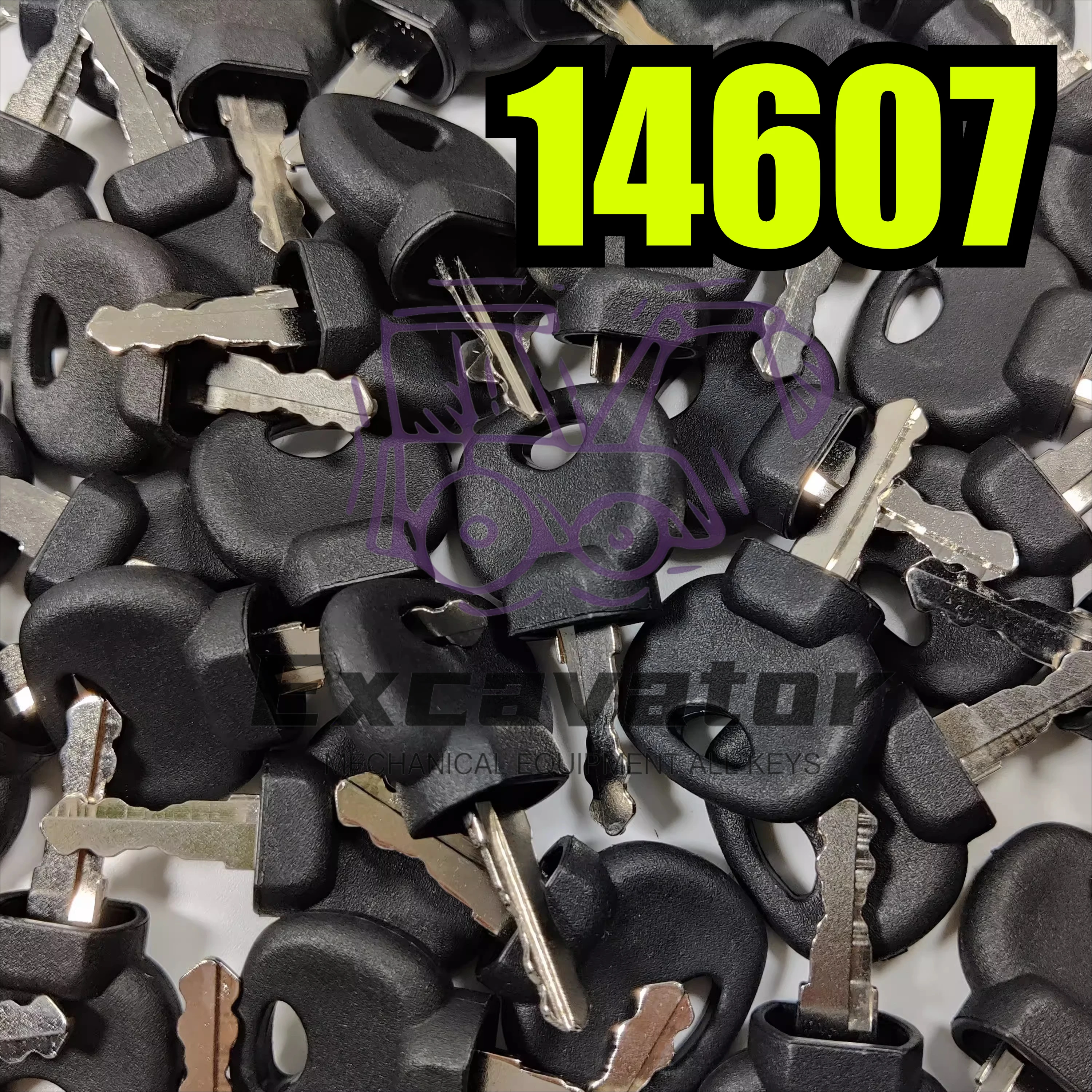 Ignition Key 14607 For BOMAG Hatz Manitou SP Excavator Heavy Equipment Ignition Switch Door Lock