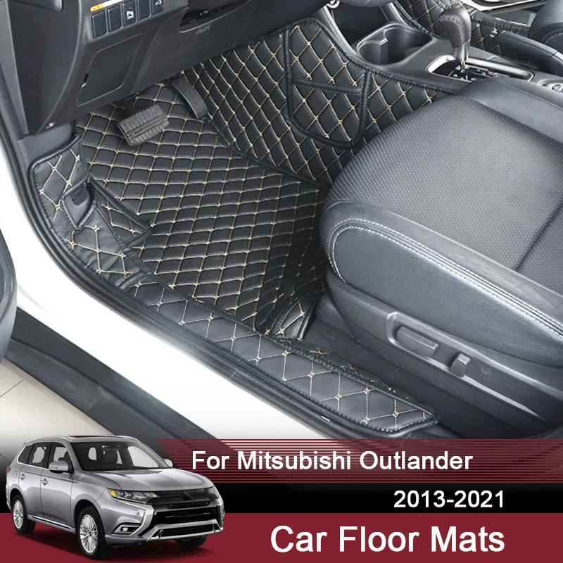 

Car 3D Full Surround Custom Foot Mat For Mitsubishi Outlander 2013-2021 LHD Leather Floor Protect Waterproof Pad Auto Accessory