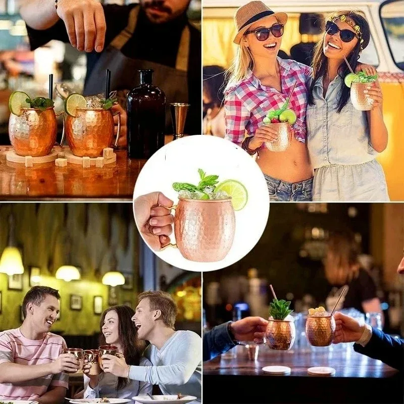 موسكو البغل القدح كوكتيل كوب كوكتيل من الفولاذ المقاوم للصدأ مع مقبض معدني كوب القهوة أكواب الشرب للمنزل بار درينكوير