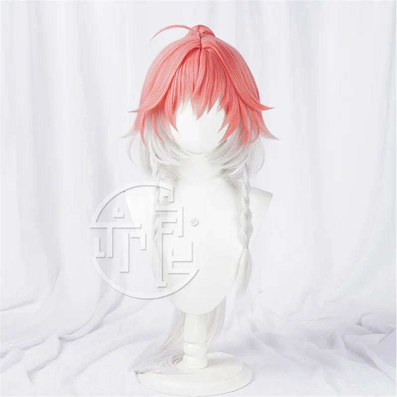 Spiel Wuthering Waves Changli Cosplay Perücke 80CM Langes Rot Weißes Haar Jinzhou Jinhsi Halloween Party Frauen Mädchen Requisiten Zubehör