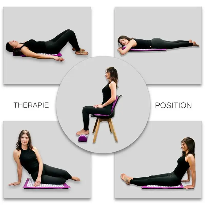 Acupressure Mat And Pillow Set | Spiked Massage Body Needles For Relaxation, Yoga, Fitness Recovery