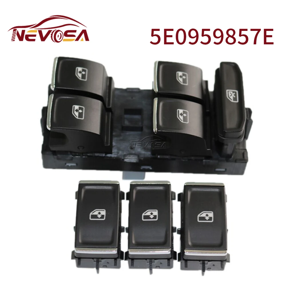 5E0959857 For Skoda Octavia 2013-2017 Window Lifter Button Electric Power Master Window Conytrol Switch 5E0 959 857 Car Parts