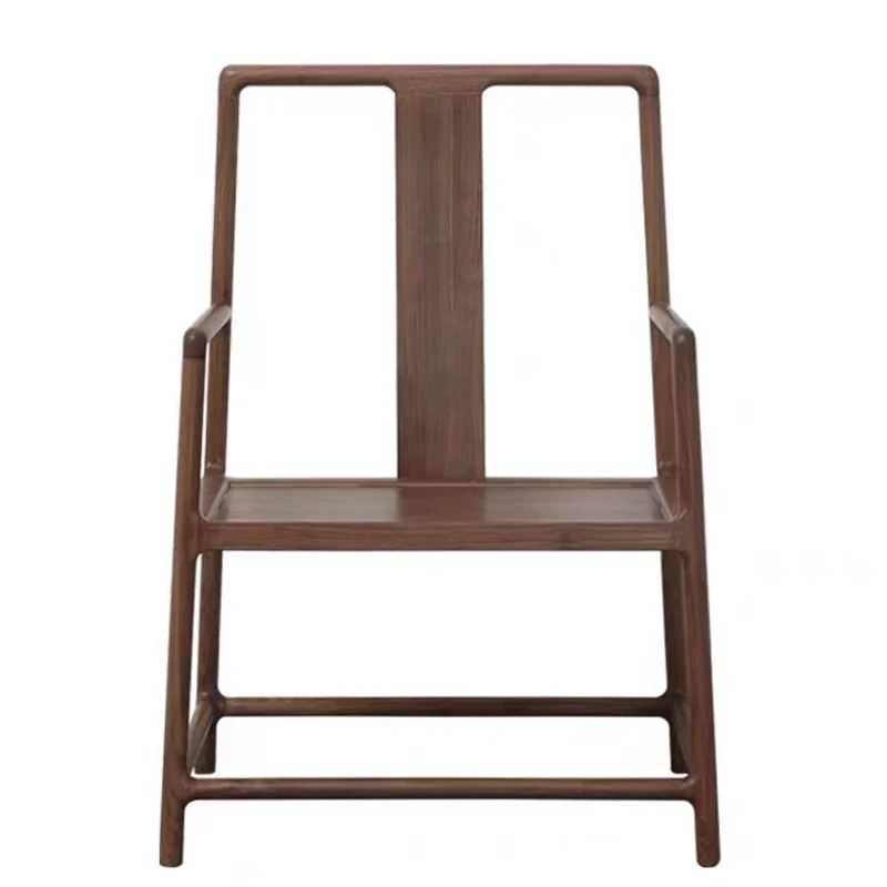 

Обеденные стулья из цельного дерева, стулья со спинкой, простые письменные стулья, офисные стулья из североамериканского черного ореха