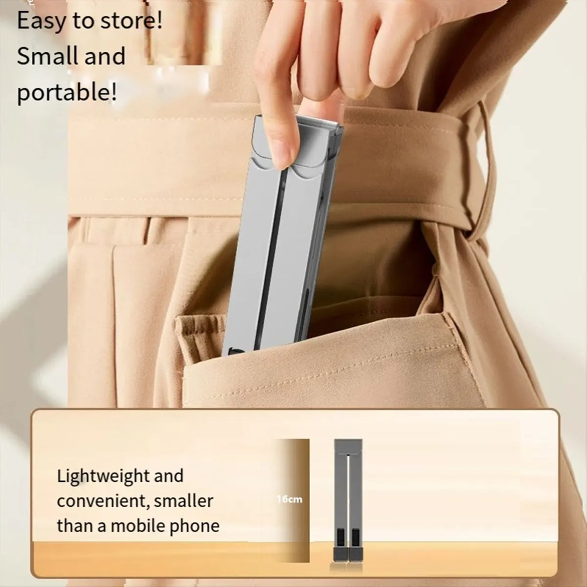 Super Sale Laptop Stand Foldable Storage Portable Computer Base Heightening Heat Dissipation Stand Dark Grey